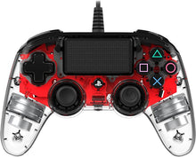 CONTROLLER NACON WIRED PS4 LUMINOSO COMPACT LIGHT EDITION LED ROSSO PAD NUOVO