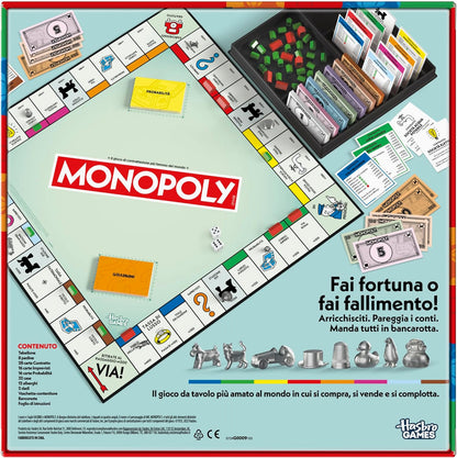 Hasbro Games Monopoly Gioco da Tavolo Ideale per Famiglia e Amici - 2-6 Giocatori