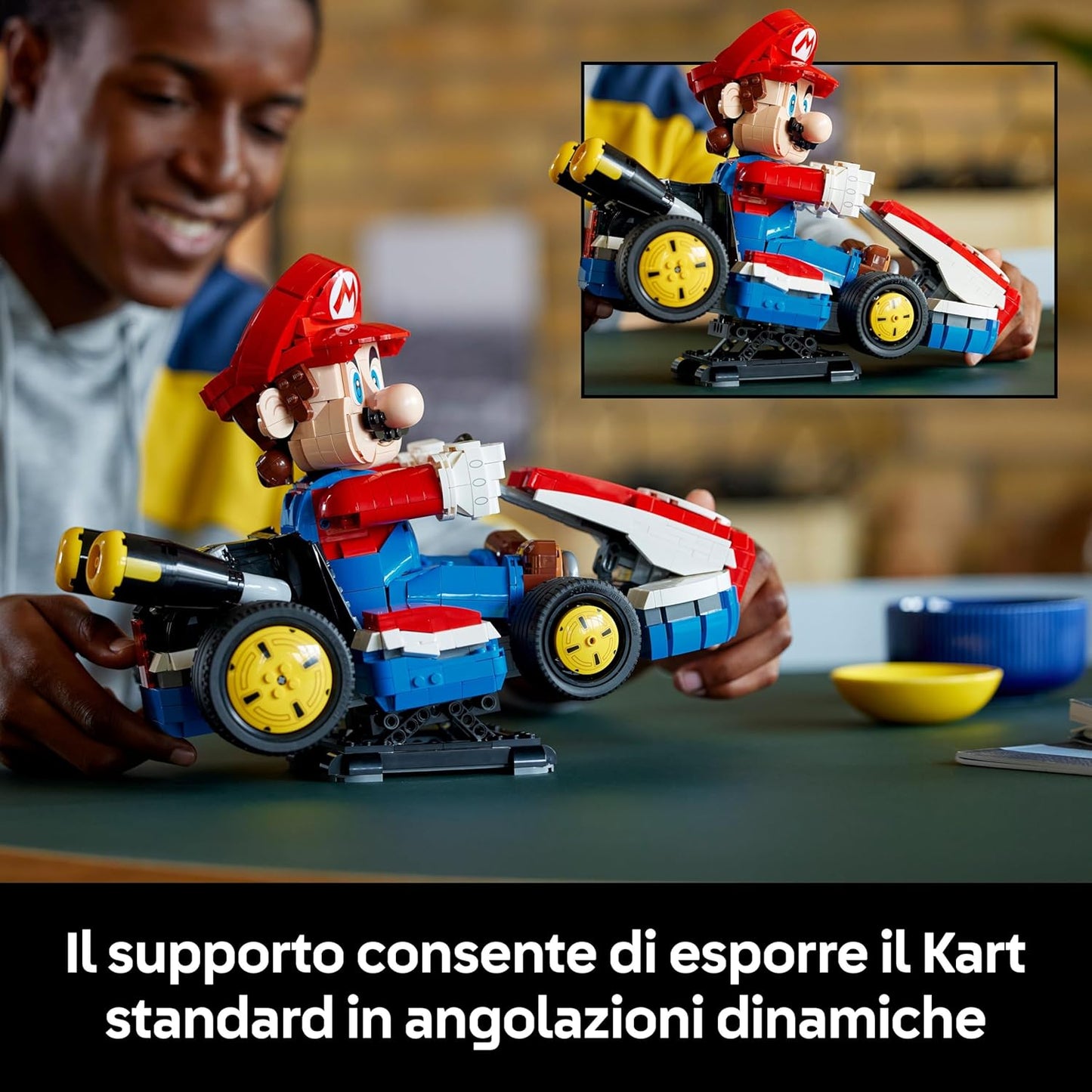Lego - Super Mario Kart 72037 (Mario & Standard Kart) 1972 pz 18+ Costruzioni