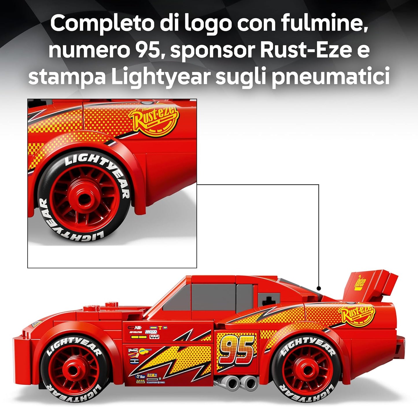 Lego Speed Champions - Cars: Saetta McQueen 77255 Figure Disney Pixar