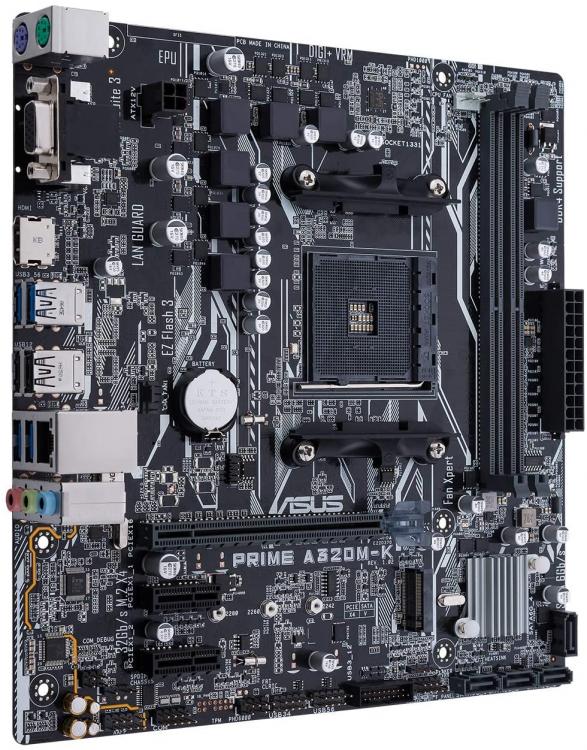 ASUS MB AM4 PRIME A320M-K 2xDDR4 4xSATA RAID M.2 USB3.1 VGA/HDMI