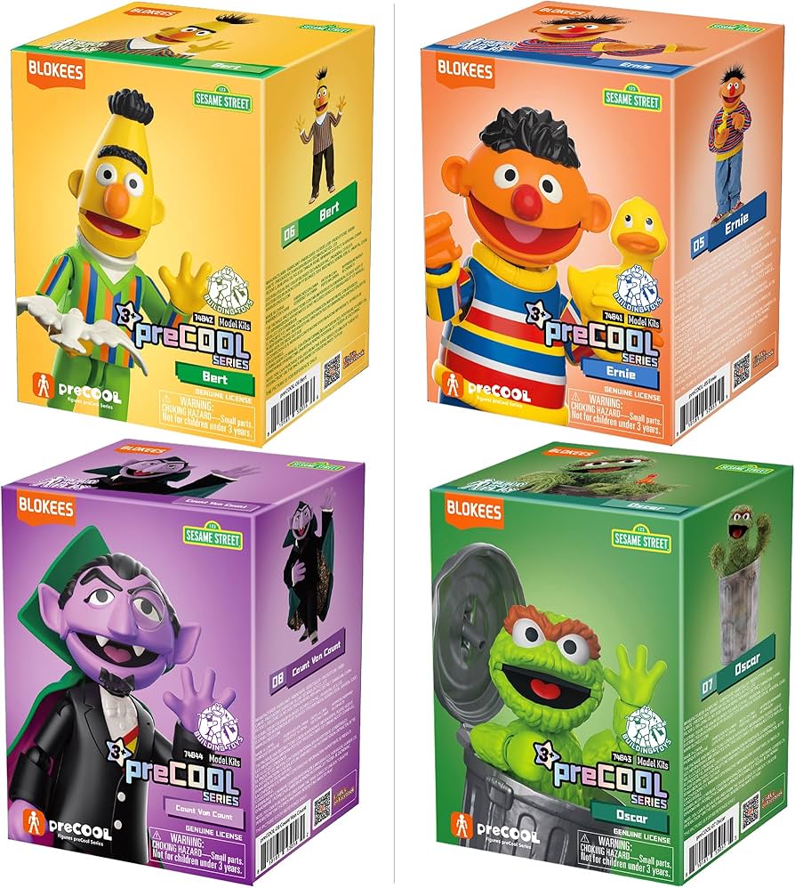 Blokees Muppets - Precool Series - 123 Sesame Street Vol 2 (1Pz Random) - Model Kit - 8 Action Figure a Sorpresa 74845