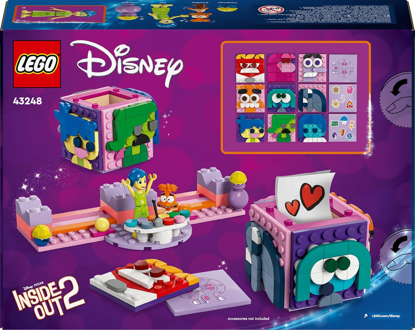 Lego Disney Mood Cube di Inside Out 2 (Gioia e Ansia) Console Scene 43248