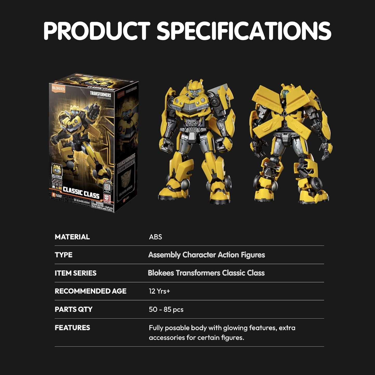 Blokees Transformers Model Kit Classic Class 02 (Bumblebee) Action Figure 71142