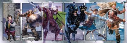 Clementoni - Dungeons & Dragons Puzzle Panoramico Compagni della Sala - 1000 pz