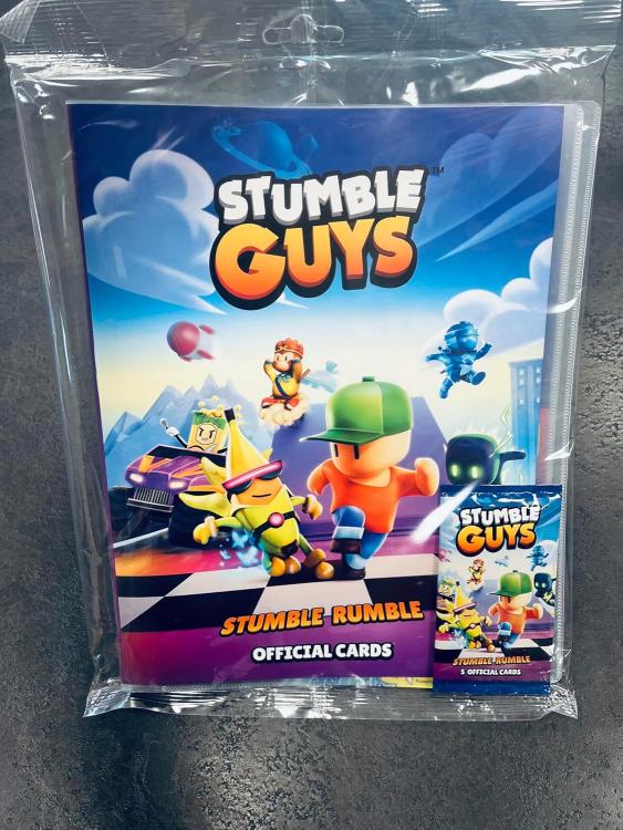 Stumble Guys Album Cards Stumble Rumble Raccoglitore + 1 Bustina 5 Card Nuovo