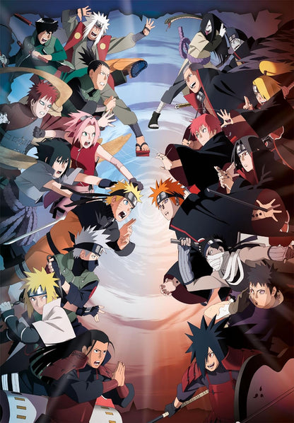 Clementoni Puzzle Naruto Shippuden Showdown V2 1000 Pezzi Puzzle Adulti + Poster Incluso