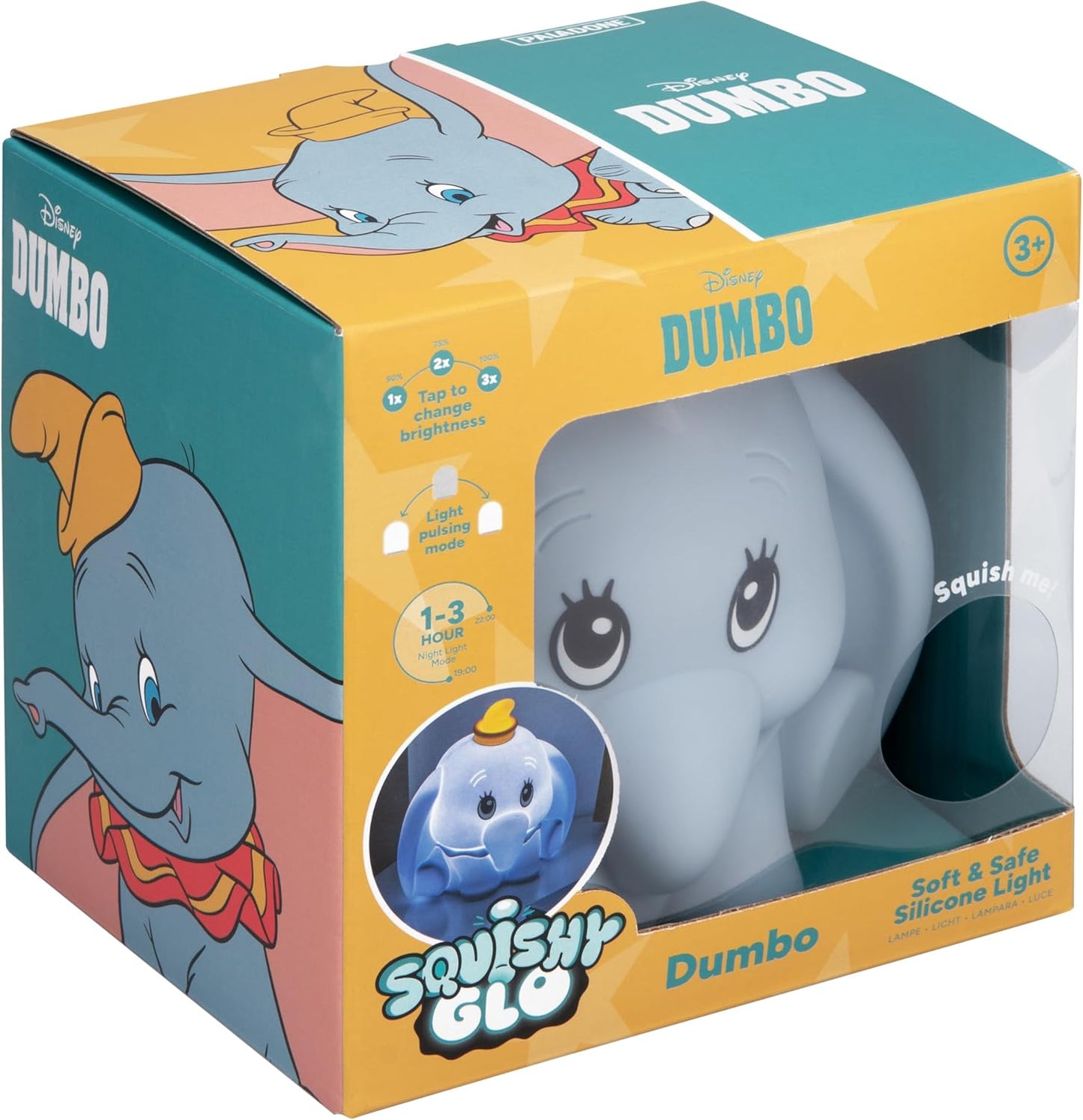 Paladone Lampada SquishyGlo Silicone Disney Dumbo Luce notturna in Silicone