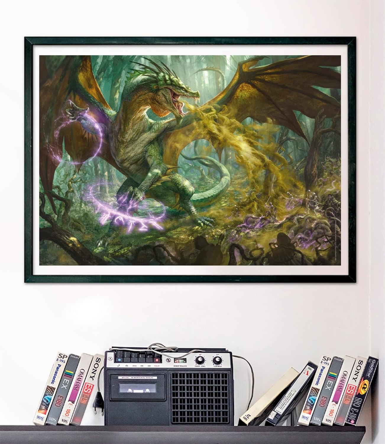 Clementoni- Puzzle Dungeons & Dragons Drago Verde -1000 Pezzi
