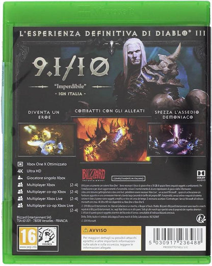 DIABLO 3 ETERNAL COLLECTION EDITION XBOX ONE VIDEOGIOCO X BOX PAL ITALIANO NUOVO