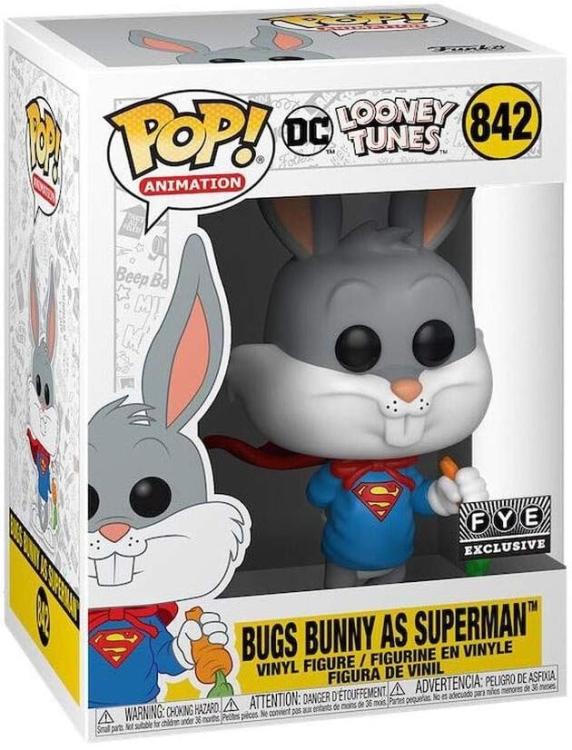 Funko Pop ! Animation Dc Looney Tunes (842) Bugs Bunny As Superman Vinyl Figure