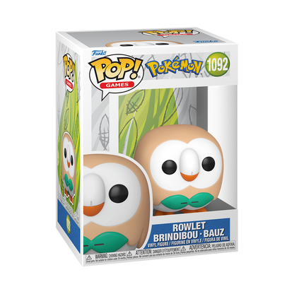 Funko Pop ! Games - Pokémon (1092) Rowlet Vinyl Figure 9cm (Preordine)