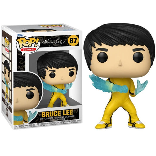 Funko Pop ! Icons - Bruce Lee (87) Bruce Lee Vinyl Figure Movies 9Cm Collezione