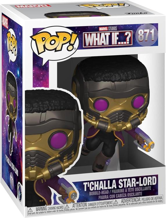Funko Pop ! Marvel  What If...? - (871) T’Challa Star-Lord Vinyl Figure 9Cm