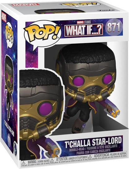 Funko Pop ! Marvel  What If...? - (871) T’Challa Star-Lord Vinyl Figure 9Cm