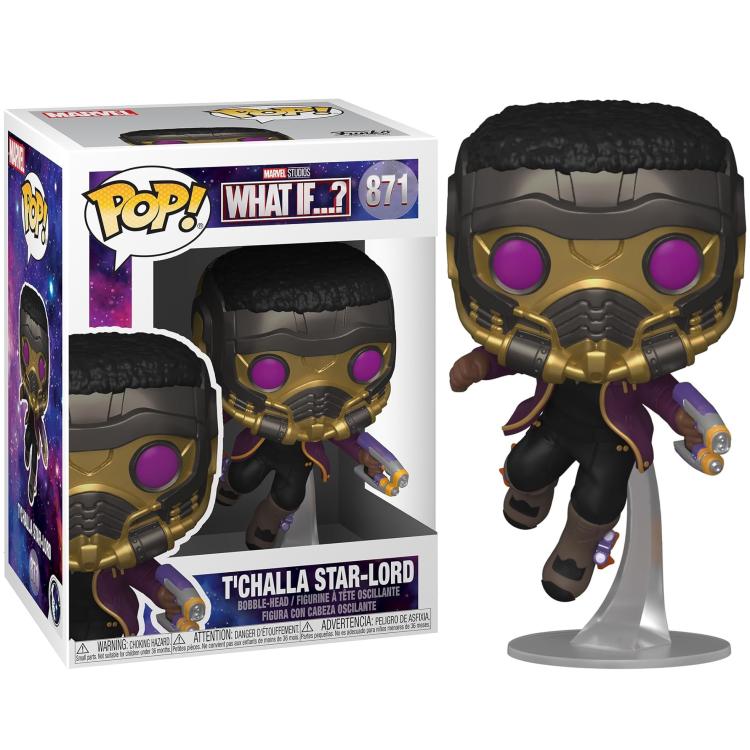 Funko Pop ! Marvel  What If...? - (871) T’Challa Star-Lord Vinyl Figure 9Cm
