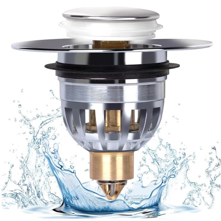Tappo Di Scarico Pop Up Lavandino Bagno Bidet Universale Vasca Lavabo 26-42Mm