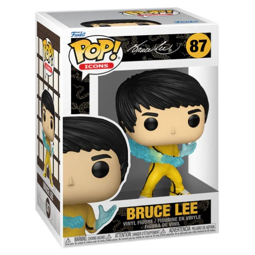 Funko Pop ! Icons - Bruce Lee (87) Bruce Lee Vinyl Figure Movies 9Cm Collezione