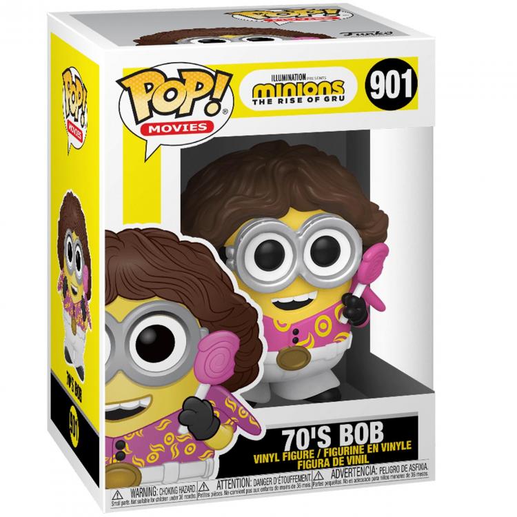 Funko Pop ! Movies Minions 2 (901) '70 Bob Seventies Vinyl Figure 9Cm Anni 70