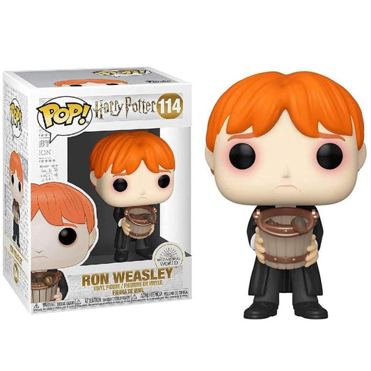Funko Pop ! Harry Potter - Ron Weasley (114) Puking Slugs W / Bucket Figure 9Cm
