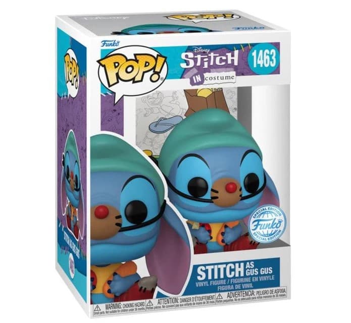 Funko Pop ! Disney Lilo & Stitch - (1463) Stitch As Gus Gus Figure Mouse Special