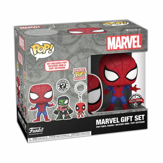Funko Pop! - MARVEL SpiderMan - Exclusive Gift Set Figure Vinyl + Pocket Pop! Keychain