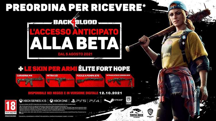 BACK 4 BLOOD DULUXE EDITION PS4 GIOCO PLAY STATION 4 UPGRADE PS5 GIOCO PAL EU IT