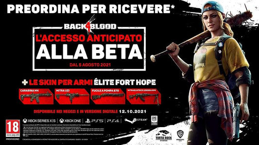BACK 4 BLOOD DULUXE EDITION PS4 GIOCO PLAY STATION 4 UPGRADE PS5 GIOCO PAL EU IT