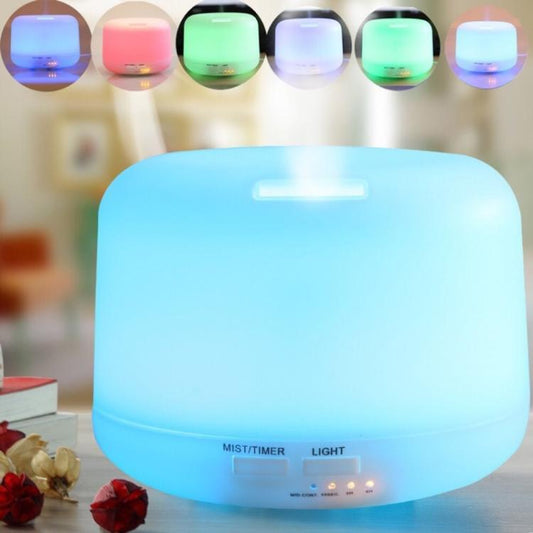 AROMATERAPIA UMIDIFICATORE LED RGB DIFFUSORE AROMI 300ML DEPURATORE ARIA RELAX