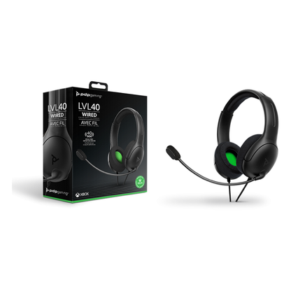 CUFFIE PDP XBOX ONE X|S SERIES X PC UFFICIALI CONTROLLER LVL40 WIRED BLACK/GREEN