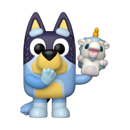 Funko Pop ! Animation Bluey - (2371)  Bandit w/Unicorse - Figure Papà 9Cm (PREORDER)