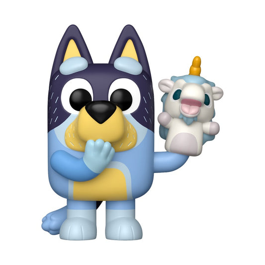 Funko Pop ! Animation Bluey - (2371)  Bandit w/Unicorse - Figure Papà 9Cm (PREORDER)