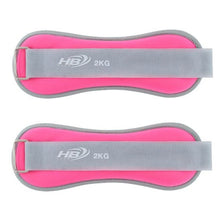 Coppia Pesi Per Caviglie/Polsi Sabbia Sport Fitness Cavigliere Da 1kg (2kg) Rosa