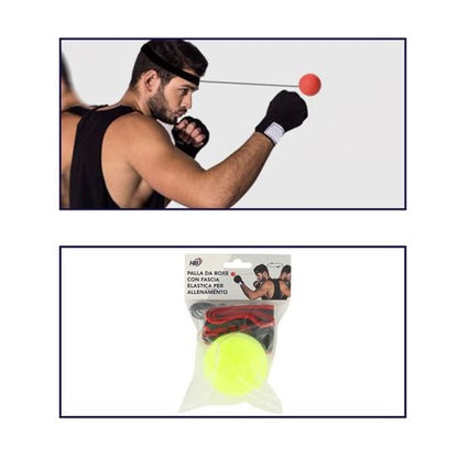Palla Da Boxe Con Fascia Elsatica Per Allenamento Pallina Boxing Tacking Ball