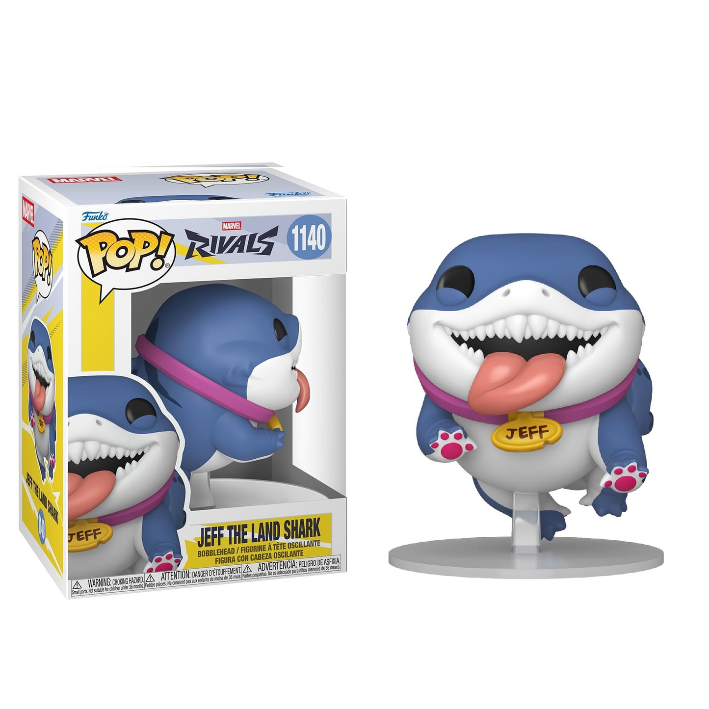 Funko Pop! Marvel Rivals (1140) Jeff The Land Shark - Bobblehead Vinyl Figure 9cm