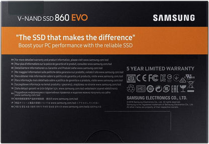 Samsung Hdd Ssd 2.5" Evo 860 250Gb Mz-76E250B/Eu 550 Mb/S Samsung Memoria Nero