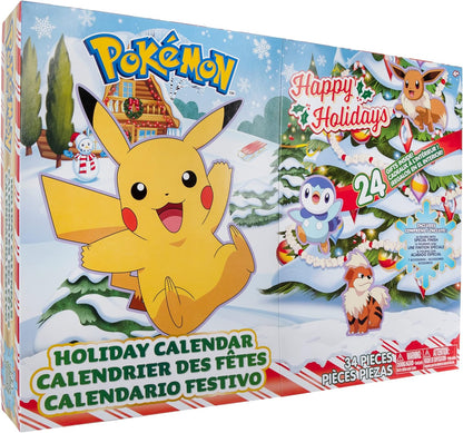 Pokemon Calendario dell'Avvento 2025 - 16 Mini Figure 6cm e Otto Accessori Unici