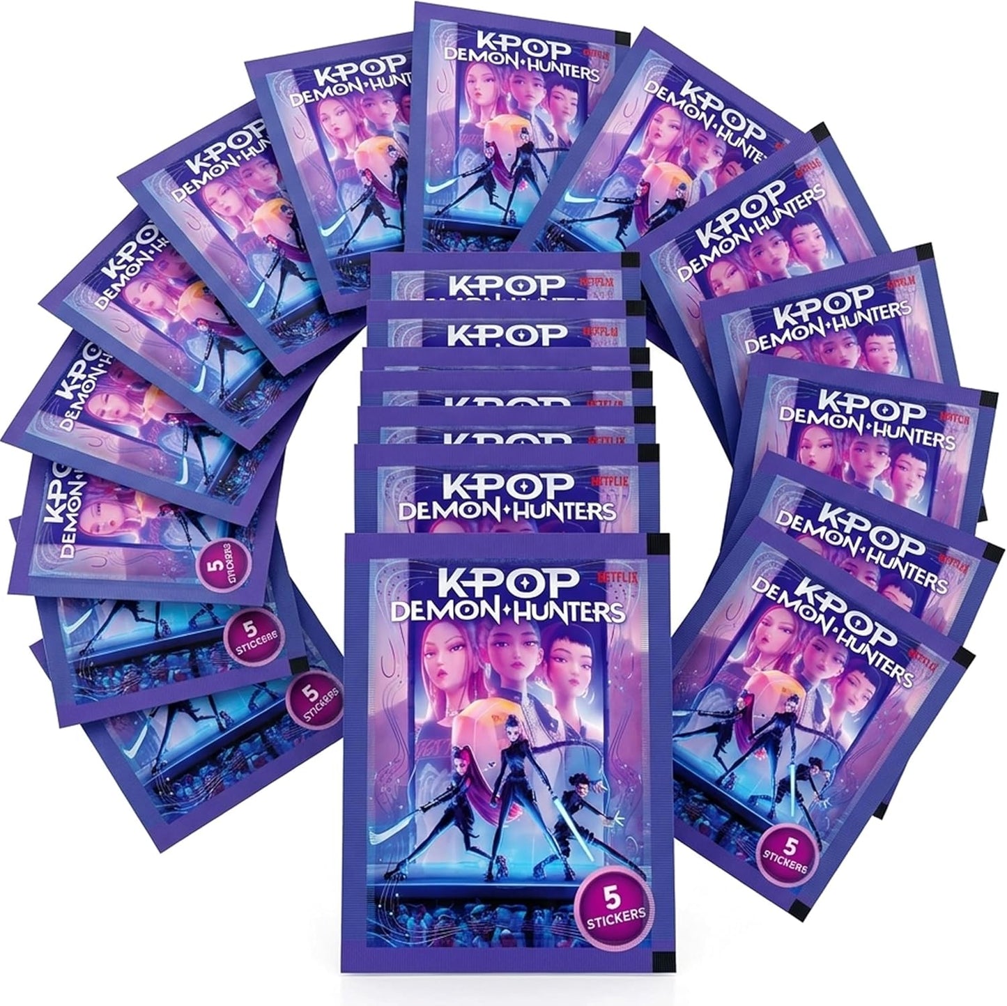 KPop Demon Hunters 20 Pacchetti Bustine (100 Figurine) Stickers Dyramix
