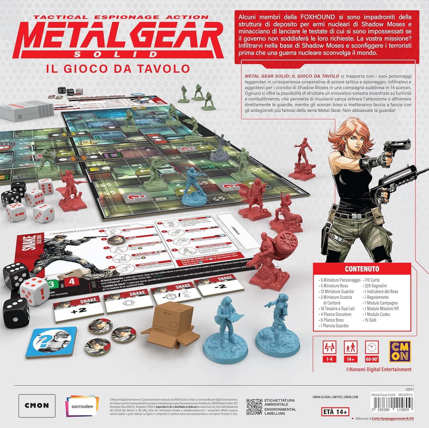 Asmodee – Gioco da Tavolo Metal Gear Solid (1-4 Giocatori) MGS Game
