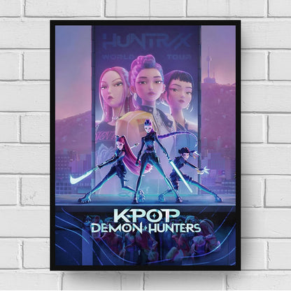 Pyramid - Tela Retroilluminata - KPOP Demon Hunter - Lampada Light Up Canvas - LED Poster Incorniciato Luminosa 30x40 cm