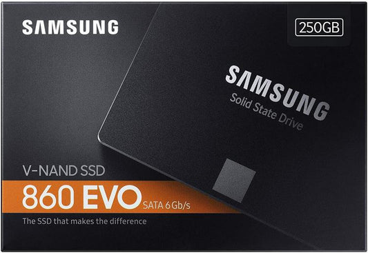 Samsung Hdd Ssd 2.5" Evo 860 250Gb Mz-76E250B/Eu 550 Mb/S Samsung Memoria Nero