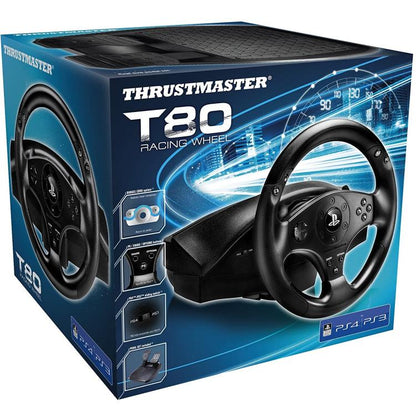Thrustmaster T80 Volante E Pedali Sterzo Pedaliera Racing Wheel Ps4 Ps3 Pc Usb
