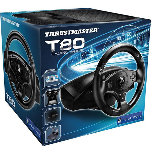 Thrustmaster T80 Volante E Pedali Sterzo Pedaliera Racing Wheel Ps4 Ps3 Pc Usb