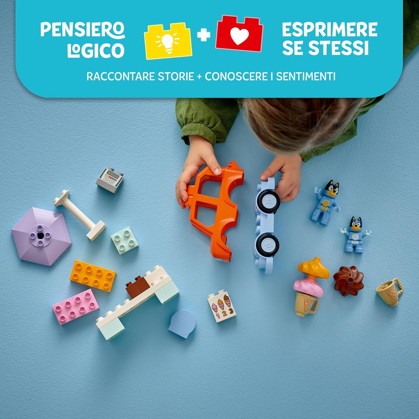 Lego - Duplo 10458 Bluey (Visita alla Gelateria di Bluey) Figure Costruzioni 22pz (2+)