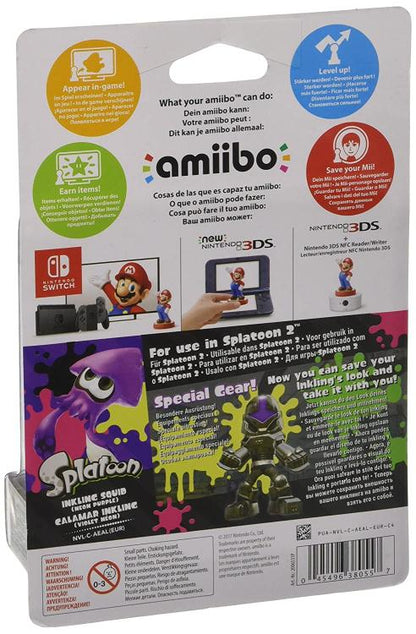 AMIIBO SPLATOON 2 INKLING SQUID NINTENDO SWITCH STATUA PACK CALAMARO VIOLA NEON