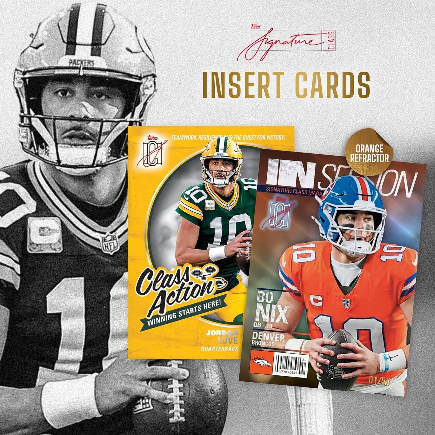 Topps NFL Signature Class Football Mega Box Card Collezionabili 80 Carte Ufficiali - 10 Buste TCG