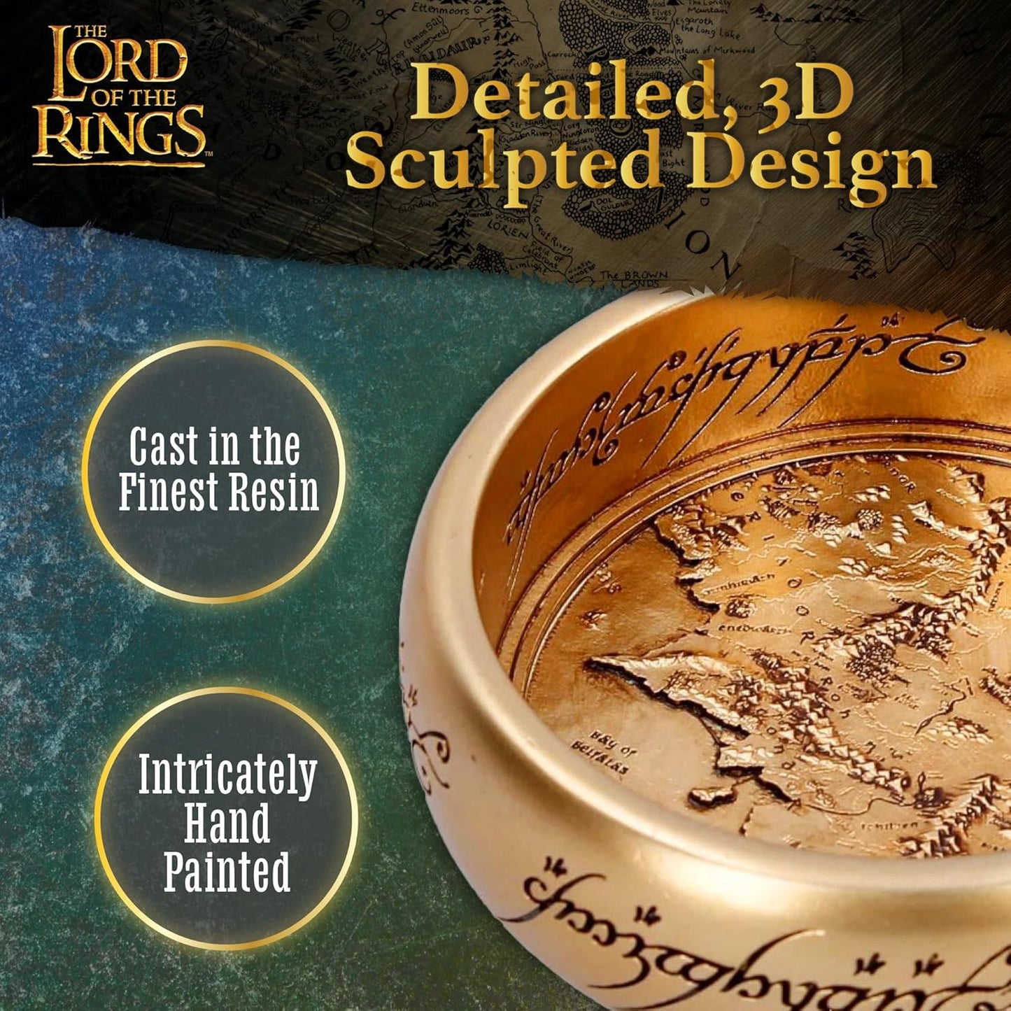 Nemesis Now Lord Of The Rings The One Ring Portagioielli In Resina 11 cm