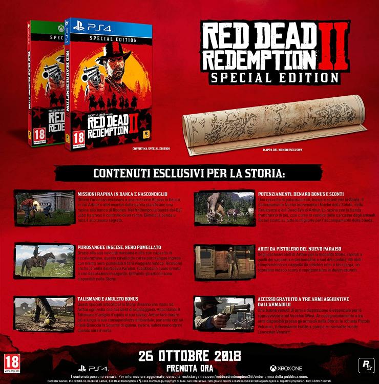 Red Dead Redemption 2 Special Edition Ps4 Gioco Italiano Limited Play Station 4
