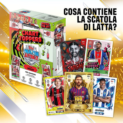 Topps Match Attax UCC 2026/27 - Mega Tin 1 (Chart Toppers) 48 Card Uefa Greatist Hits - TCG Da Collezione