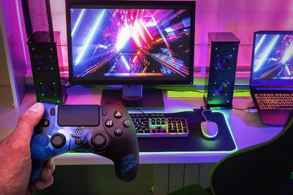 Panthek Controller Ps4 Ps3 Pc Windows Gamepad Pad Wireless Doppia Vibrazione